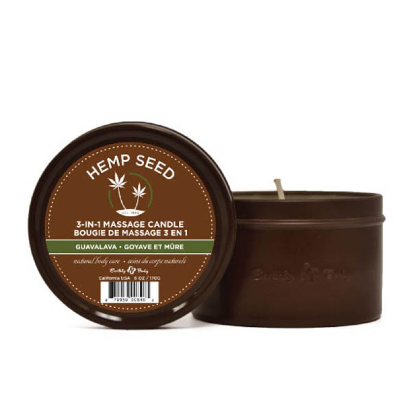 Hemp Seed 3-In-1 Massage Candle - Guavalava